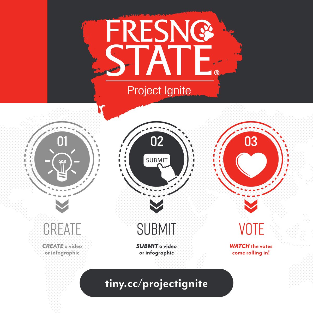 Come and get it!!! We have 12 days left for submissions. Be sure to reach out if you need help developing your submission video. First 10 submissions get a chance a winning one of two $25 gift card to Dutch Bros!!! #ProjectIgnite19 #innovate #technology #fresnostate #bebold