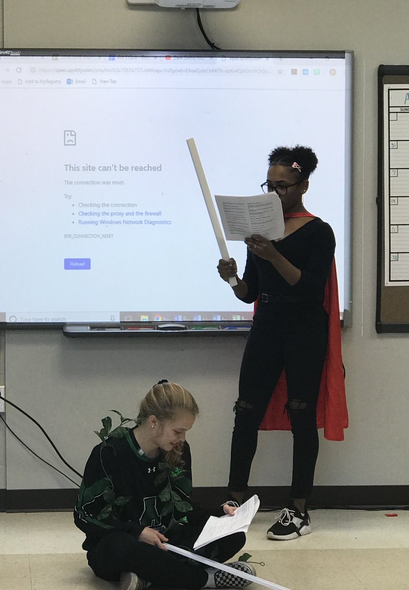 MSinnott_ahs's tweet photo. Wrapping up our study of Macbeth w/ some fun theatrics. Rhetorical analysis is 100% better with a costume 
@ArundelHS_aacps https://t.co/007NgDIYsY