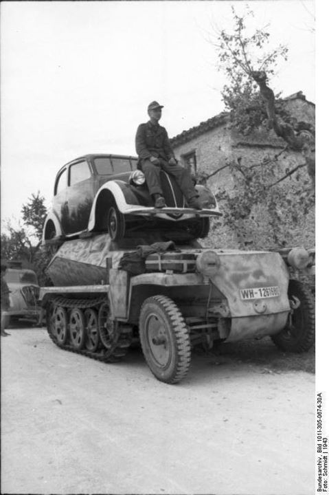 WW2Vehicles's tweet image. &quot;You&apos;ll never get it up there&quot;
&quot;Hold my beer&quot;