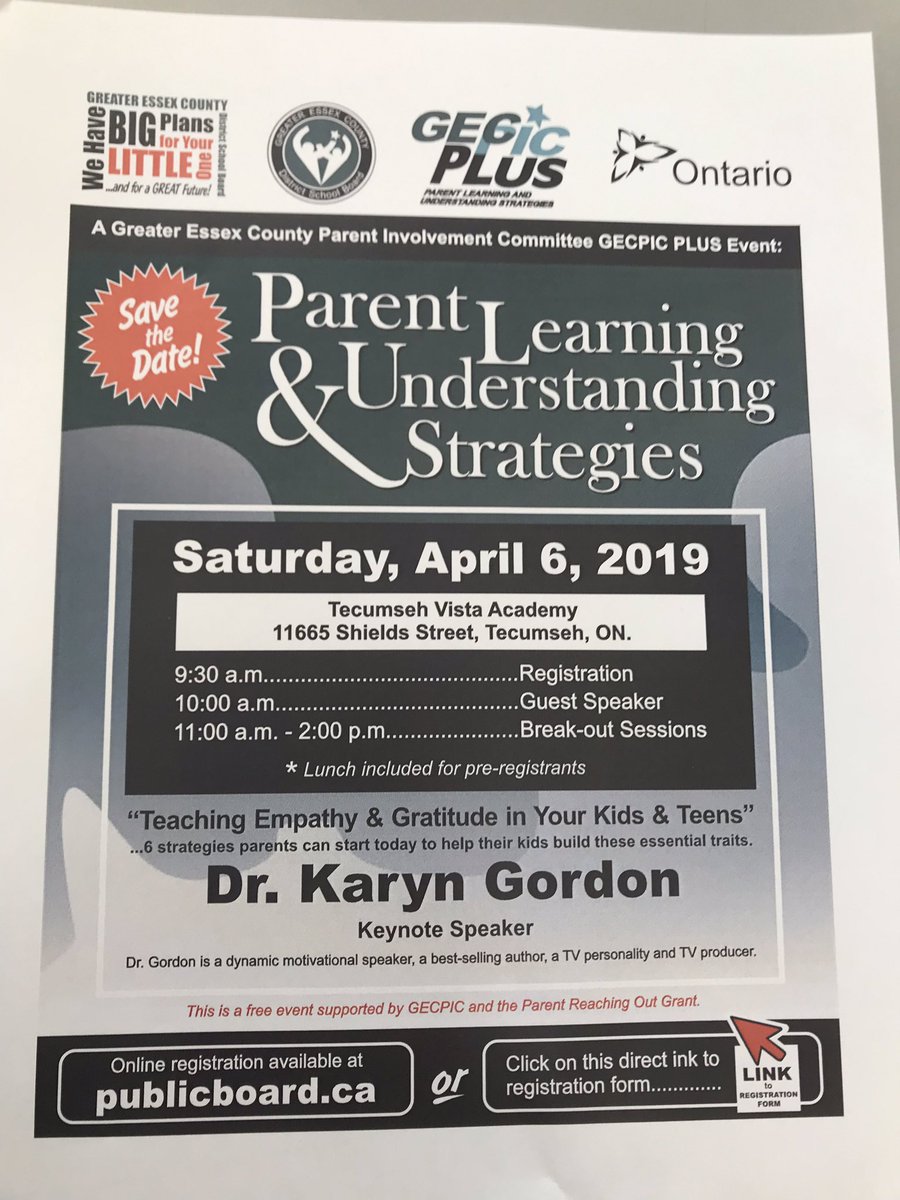 CityFalcons's tweet image. SAVE THE DATE!!  A wonderful parent GECPIC event at Tecumseh Vista.  The focus: “Teaching Empathy and Gratitude in Your Kids and Teens.”  Check out the flyer. #essentialtraits
