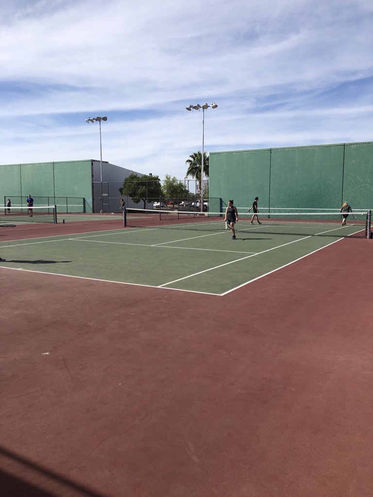 Everyone having a great time at the annual student and teacher tennis tournament! Good luck to the students and teachers and please no adult get hurt! Ha! #OnwardTigers #GilbertGoldenHour