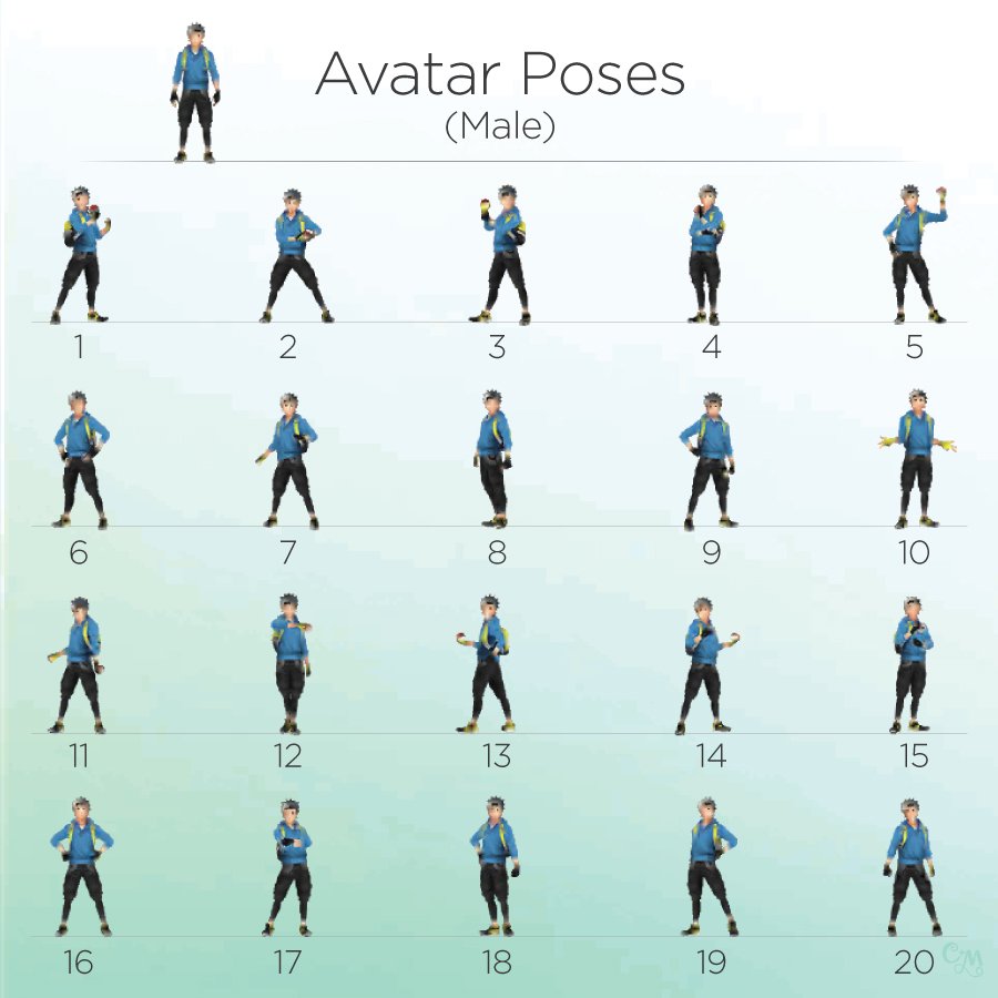 10 new poses per gender added.