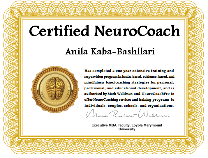 anilabashllari1's tweet photo. I feel honored and privileged to be certified as a Neurocoach by the Loyola Marymount University, California.

#Neurocoach #lifecoach #mindsetexpert #tirana #albania #shqiperia #anilabashllari https://t.co/vFHN9sDOmJ