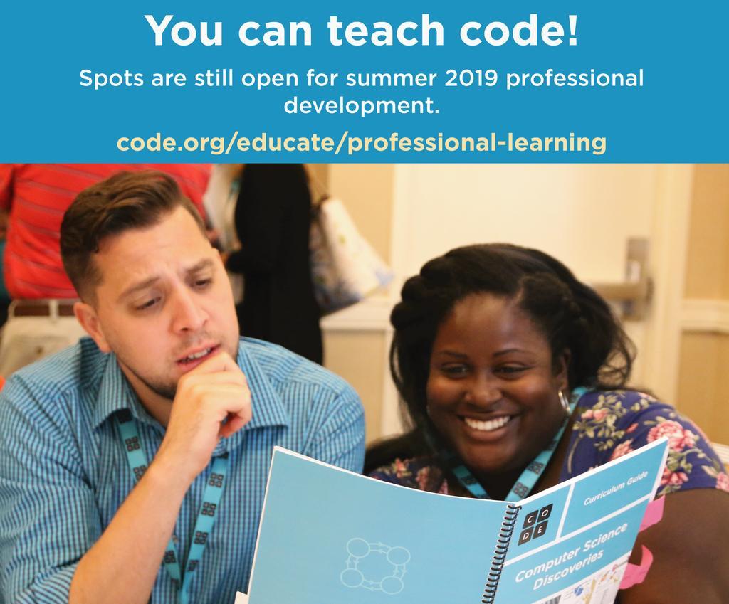 tina_granato's tweet photo. @mymindSpark (CO @codeorg regional partner) is excited to announce that applications for https://t.co/uKqPEb5Dp3’s Professional Learning Program for CSP & CSD for middle & high school educators are still open with limited SCHOLARSHIPS available thxs to @GillFoundation & @codeorg! https://t.co/tDRJyfGOU8