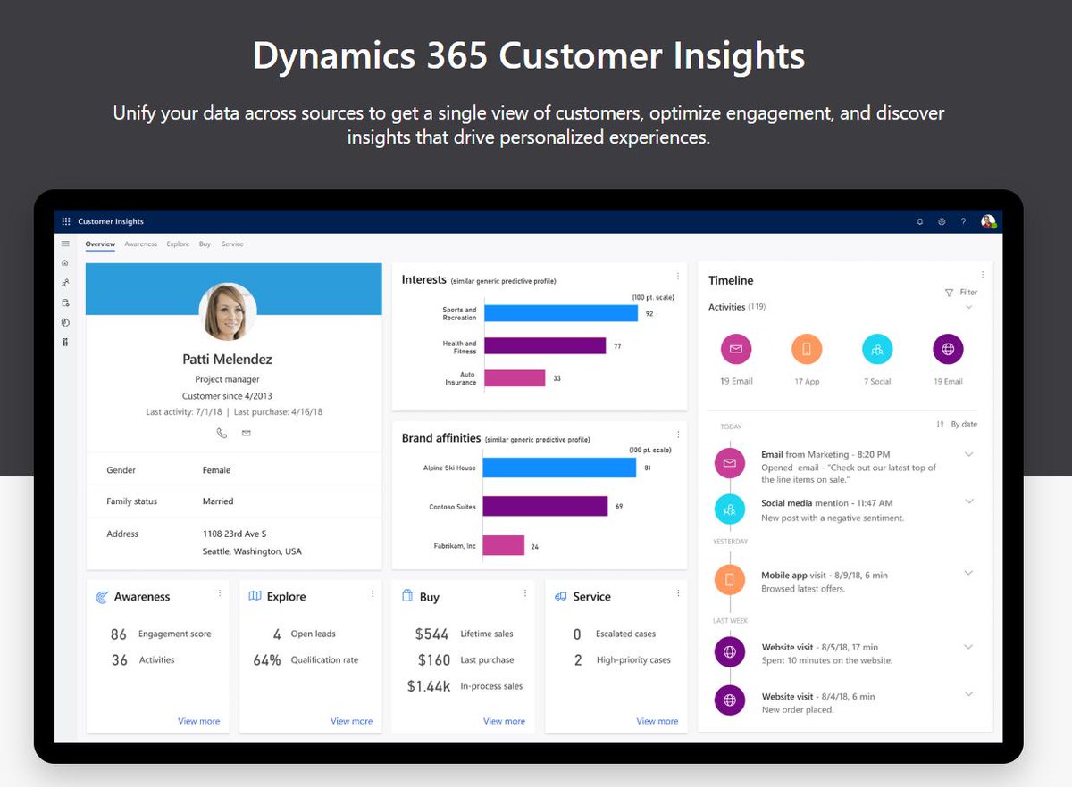 Excited to announce that Microsoft Dynamics 365 Customer Insights is now Generally Available -- our newest addition to the Dynamics 365 portfolio! Learn more about it here: cloudblogs.microsoft.com/dynamics365/20… #Microsoft #MSDyn365 #MSDyn365CI #customer360