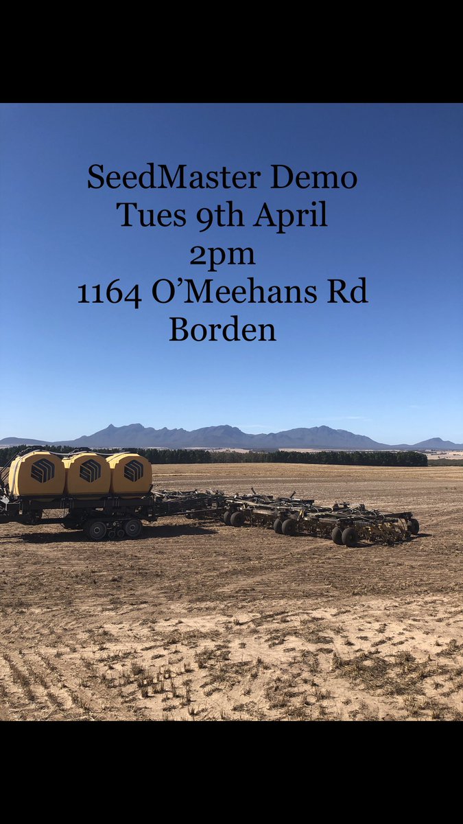 DirectSeeding's tweet image. Looking forward to showing the #seedmaster machines in action! Hope to see you there