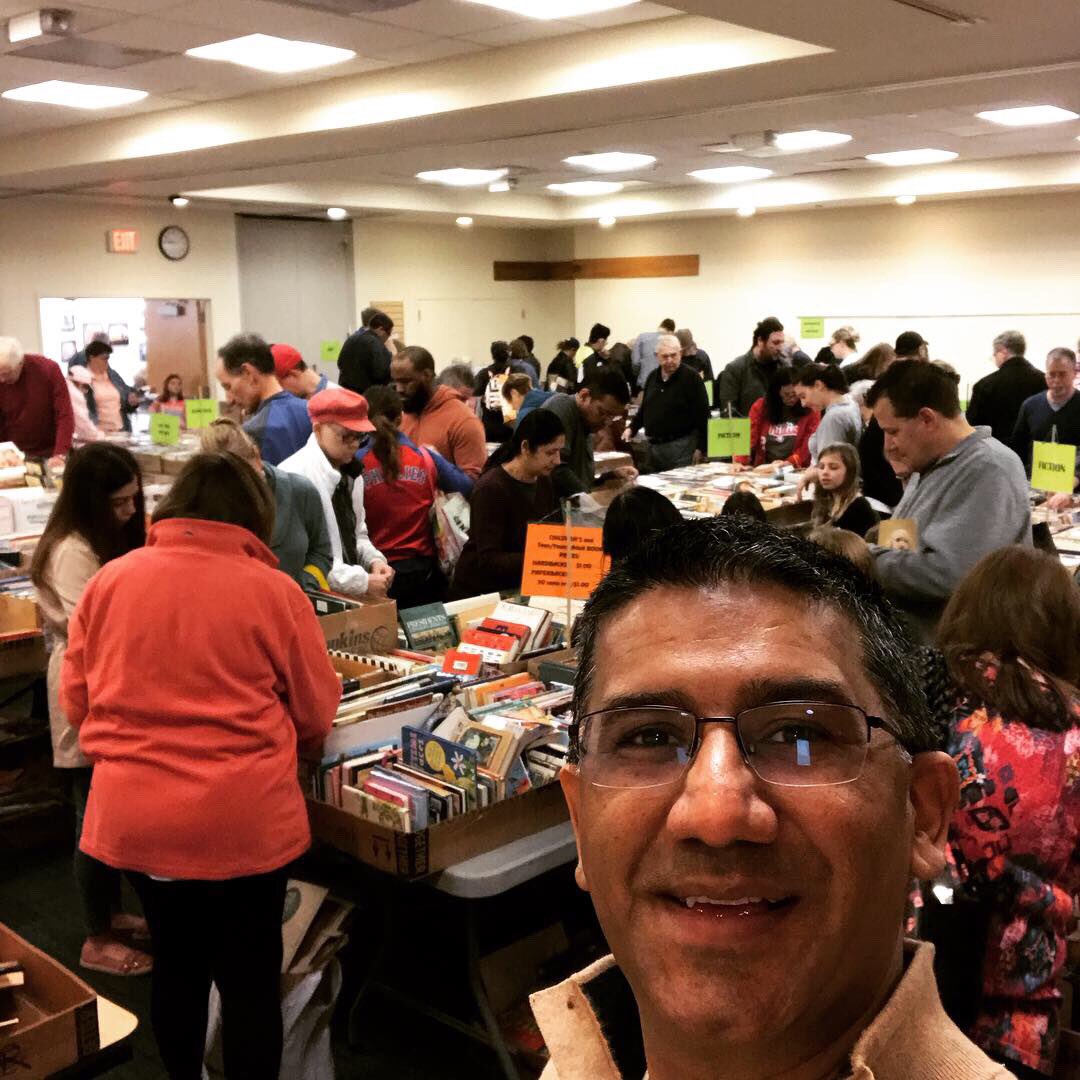 RaviGoelMD's tweet photo. Having lived in #SouthJersey for 40+ years, I finally found its best kept secret ... the Cherry Hill Public Library book sale. Future dates are on my calendar. @chplnj #cherryhillpubliclibrary @CherryHillTwp https://t.co/Yv7bGGYZPj