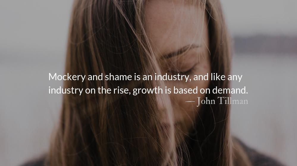 TheParkForum's tweet image. Read more about In the Face of Mockery and Shame
We demand to shame others. We think it is our right. The mob justice of destruction and vengeance through shame is the only system of justice our culture trusts.
#Shame #Shaming #NameCalling #OnlineBullying
buff.ly/2tjkh8Y