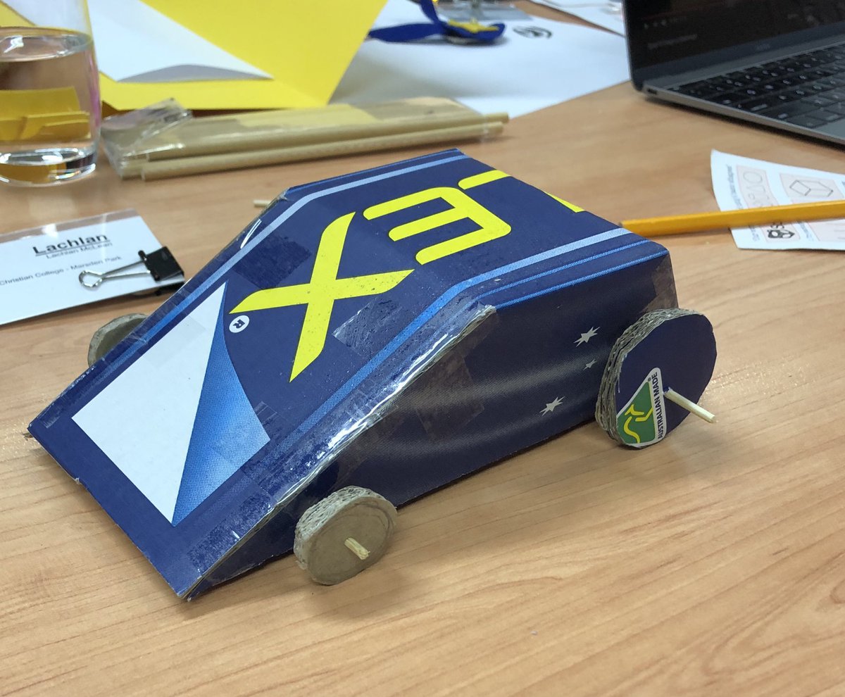 LachieMcLean88's tweet photo. Cardboard challenges, circuits and sewing. Getting some great ideas for STEM projects #STEMed #Cardboard #create #ACCMP @jeremykwok https://t.co/BNUageLexW