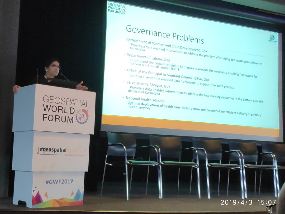 pacindia's tweet image. Dr Asha Subramanian, Head Centre for Open Data Research spoke at the #GeoSpatialWorldForum in #Amsterdam in April 2019 on CODR’s unique knowledge integration products @GeospatialM