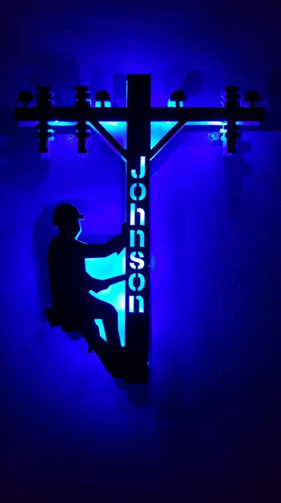 REWoodDesigns's tweet image. Lineman Lineworker LED lighted customized with Name down center pole sign Party Wedding Decor Electrical worker, linemen wife, #ManCave #LightedSign 
$80.00
➤ goo.gl/ihTh8v