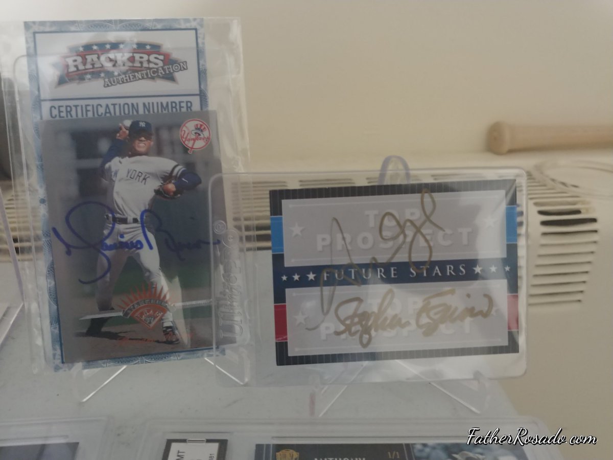 FatherRosadoNY's tweet photo. Thank you @audreyassad and @TheBoscoBeats for the autographs.  I put them nezt to my Mariano Rivera autograph. https://t.co/iMXh1UvwTB