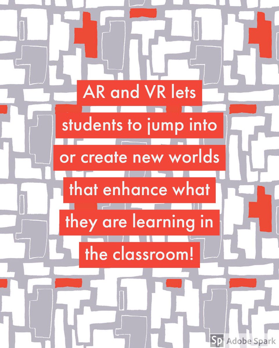 KProtheroED's tweet photo. #VR and #AR allows students to be fully immersed in multi-sensory learning.  There are endless AR and VR learning oppprtuinites to be implemented in the classroom. I loved the @MergeVR cube! #EdTechChat #NTchat @JessicaRae929 https://t.co/A8WOmUpbuD