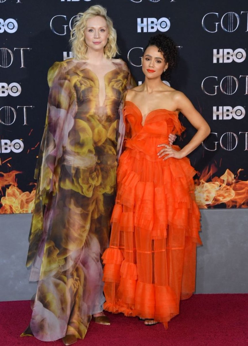 Gwendoline Christie \u0026 Nathalie Emmanuel at the season 8 premiere of Game Of  Thrones #GoTPremiereNYC, image size:861x1200