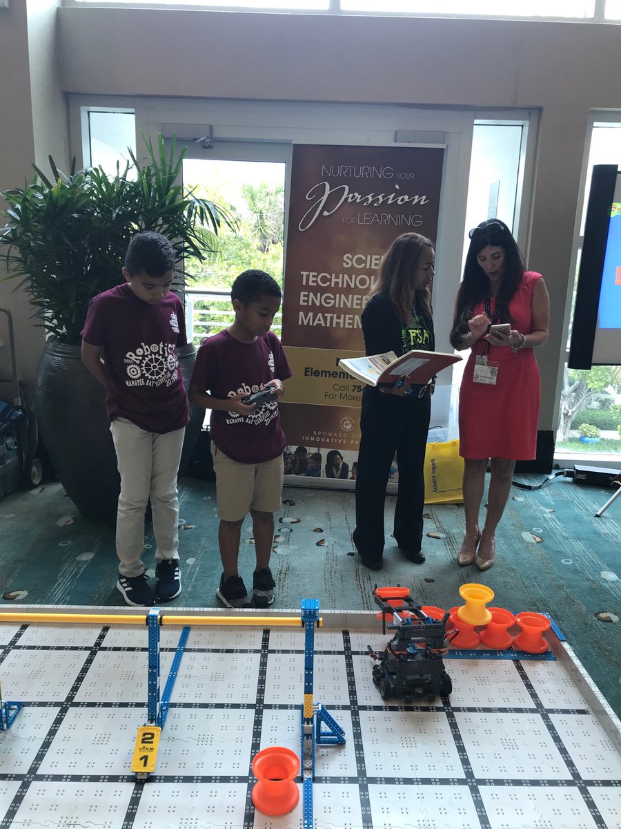 Super proud of Andrew and Chase today representing ⁦<a href="/ManateeBayElem/">Manatee Bay Elem</a>⁩ VEX Team ⁦<a href="/PrincipalSummit/">Principal Summit</a>⁩ ⁦<a href="/hdevaughn/">Heather Hedman-DeVau</a>⁩ ⁦@ESCadre9⁩ ⁦<a href="/BrowardSTEM/">Broward STEM</a>⁩ ⁦<a href="/BCPSInnovates/">Innovative Learning Department</a>⁩ ⁦<a href="/CityofWeston/">City of Weston</a>⁩ ⁦<a href="/ProfessaDiva954/">Professor AMWC🎓👠👩🏿‍💻</a>⁩