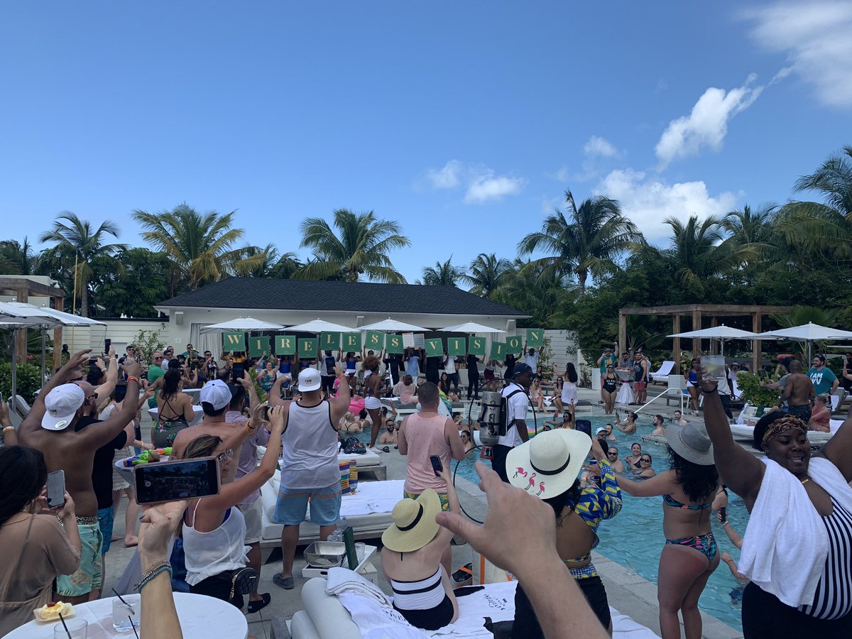simplesimon34's tweet photo. No better way to finish off an incredible week with our Vision Club Winners! 🏝🇧🇸🏝🇧🇸#PrivatePoolParty #VCMADEMEDOIT #WVisthePlacetoBe @leithsawa @WirelessVision @thatsammori @tubbs8808 @EdStald @LaylaMoo18 @SByrneDoyle @rstapleton10 https://t.co/QDzUKmnHQS
