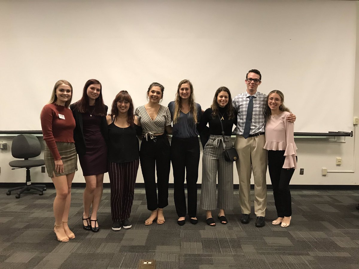ufprssa's tweet photo. Congratulations to our newly elected executive board for the 2019-20 year! 🥳
VP: @brihigginbotham
VP of Programming: @micayla_yates
VP of Diversity, Inclusion & Opps: Luisianna Cardoza
VP of PR: @amandaraecarr98
VP of Chap. Dev.: @Macaylakey
Treasurer: @Richard_Forbes_ https://t.co/PPo56GtS83