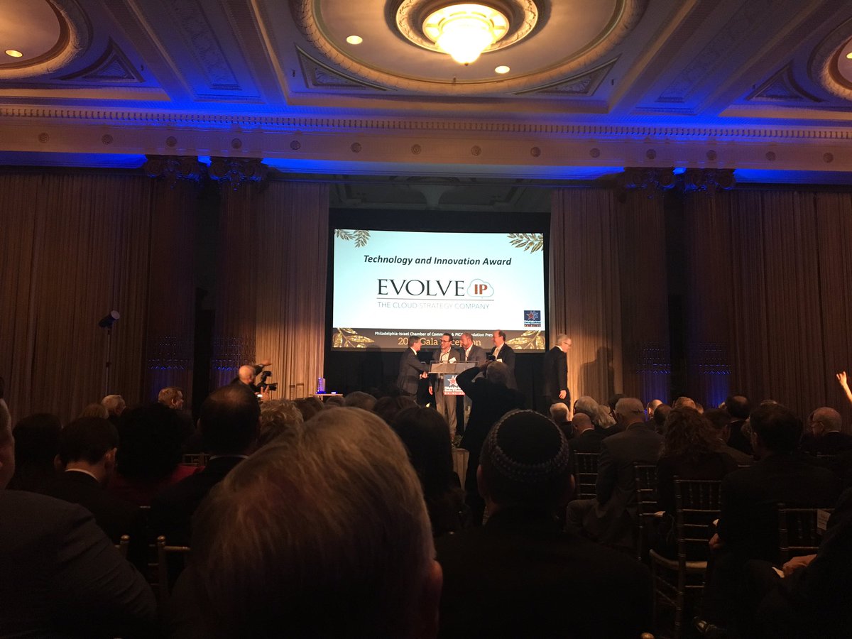 Congrats to <a href="/EvolveIP/">Evolve IP</a> for winning the Technology and Innovation Award <a href="/PICofC/">Philly-Israel CofC</a> #PICCGalaReception