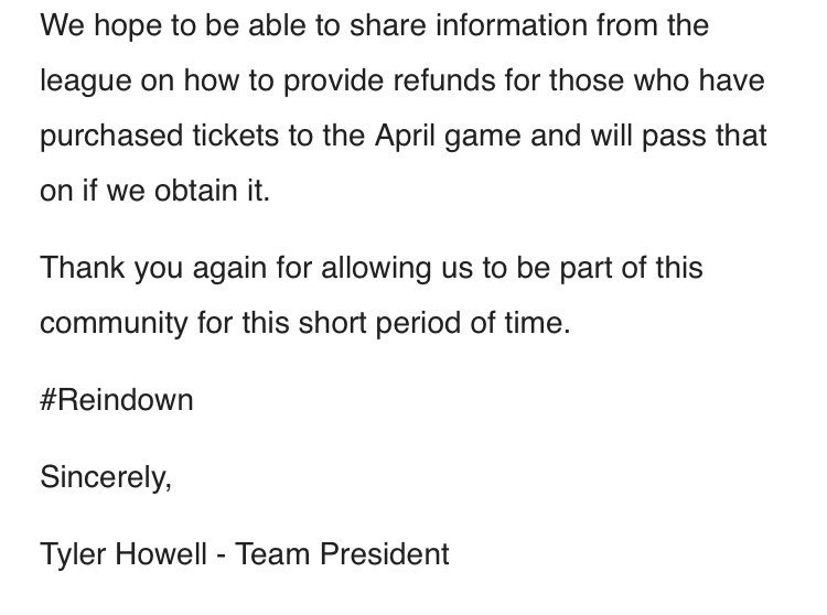 Wild_Stallyns's tweet photo. Here’s the statement issued by Salt Lake Stallions (@aafstallions) team president Tyler Howell about the shutdown of @TheAAF. It was a great run. Thanks for the fun memories. #FullSteedAhead #JoinTheAlliance https://t.co/EAMkPP8fyg