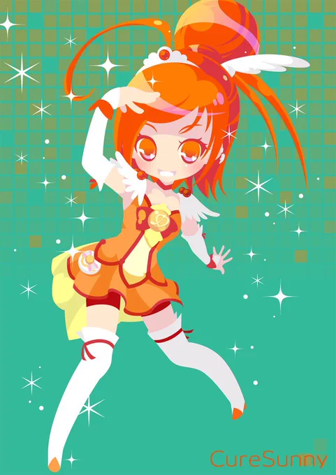 7年前(!)のスマプリ絵!主線を描かないスタイルはここから始まりました 