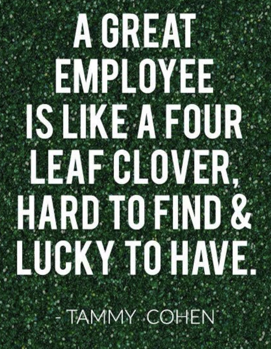 A great employee is like a four leaf clover. Hard to find & lucky to have... 

-Tammy Cohen🍀 

#K12Talent #K12HR #HR