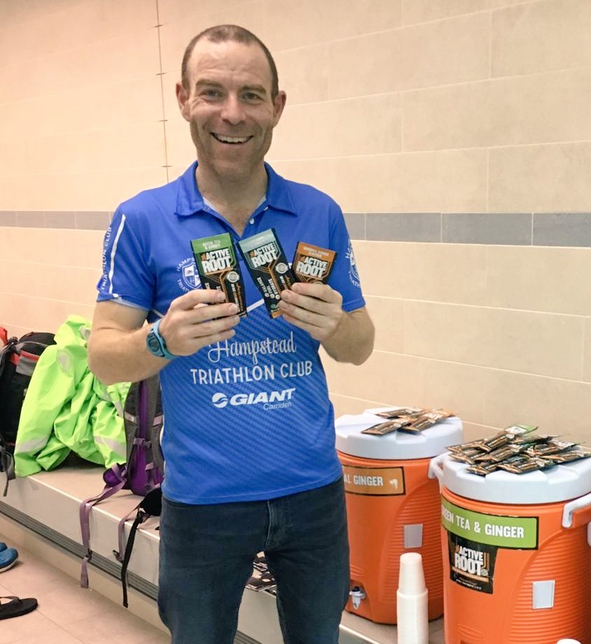 Great to see the Active Root team again and try the great new flavours!  @Active_Root <a href="/GiantCamden/">GiantCamden</a> <a href="/BuddyActive/">Richard Miller</a> #triathlon #nutrition #ginger #swimming #cycling #running