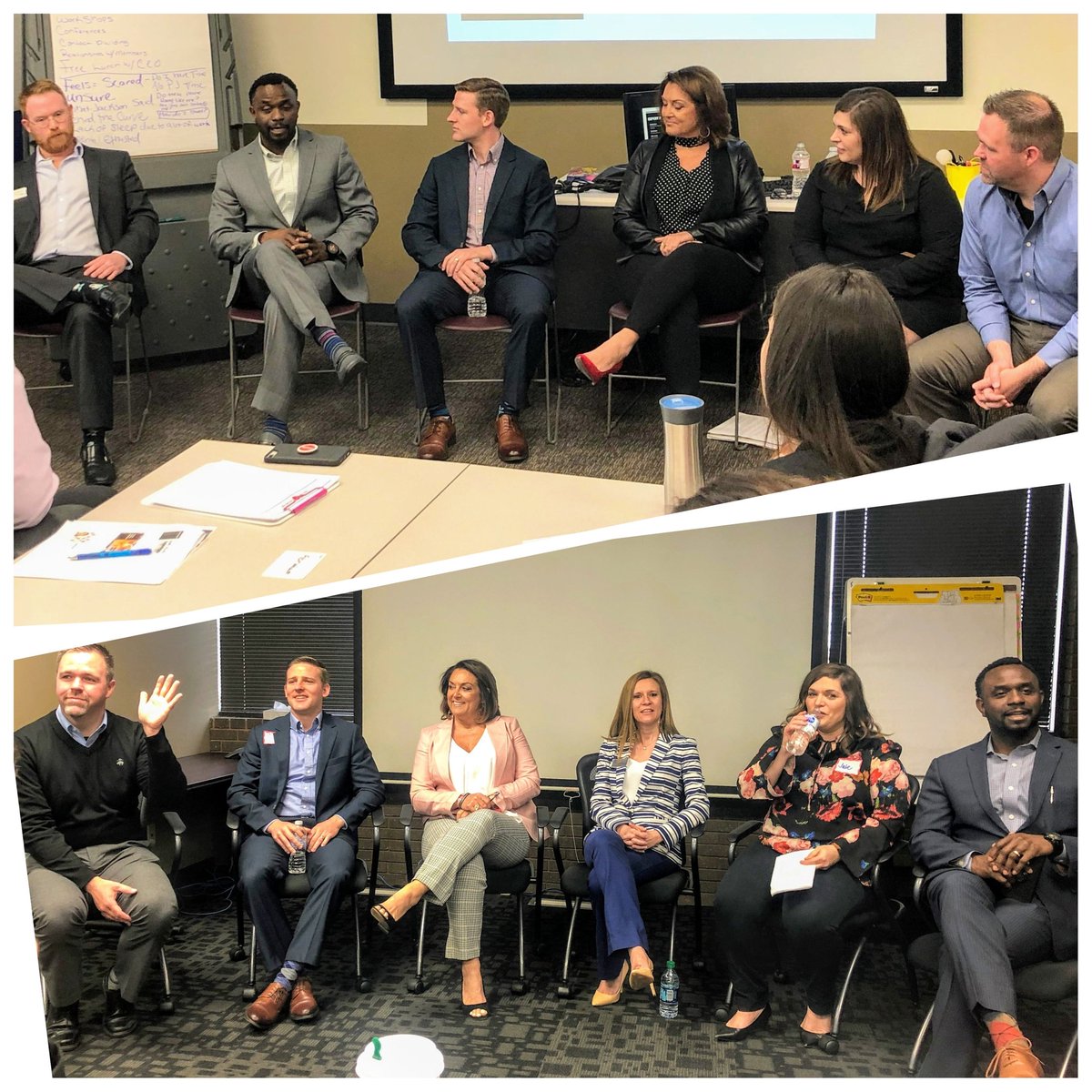 IamJubba's tweet image. Yesterday (top pic) &amp;amp; Today (bottom pic) as part of the panel for a &apos;Learn to ❤️ Networking&apos; event put on Credit Union of America &amp;amp; #Meritrust Credit Union.
#Networking #CreditUnions #CUA #FriendlyBanking