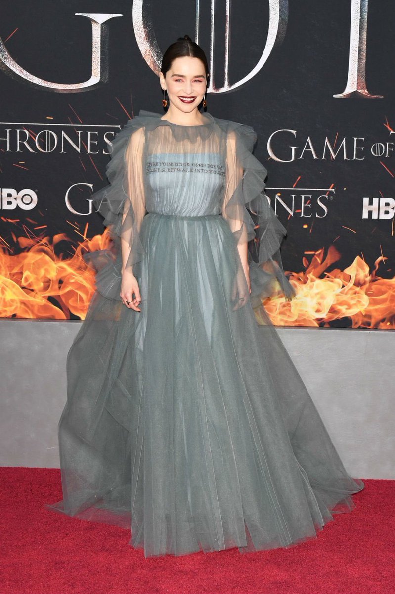 KHALEESI, THE MOTHER OF DRAGONS WEARING A PIECE FROM MY VALENTINO COLLABORATION AT THE FINAL GAME OF THRONES PREMIERE 😭 #GoTPremiereNYC