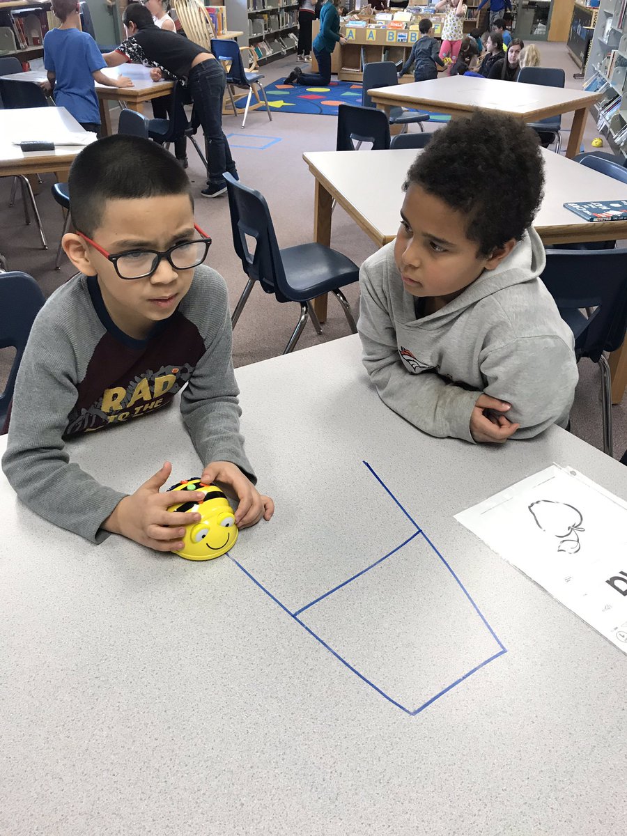 Vivian2nd's tweet photo. Hard at work with robot coding! #2ndgrade #teamvivian #transformthetask https://t.co/rb1vAEAebd