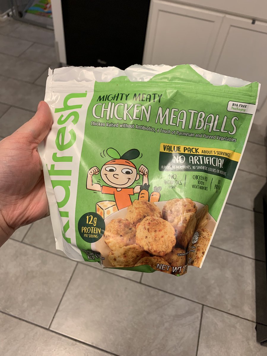 _aklaus_'s tweet photo. @KidfreshFoods I found what looks and feels to be a blood clot in one of the Mighty Meaty Chicken Meatballs. Can someone explain this? I’ve fed my toddler a LOT of these and I’ve never seen anything like this. It’s disgusting. https://t.co/7RJrc2DxQk