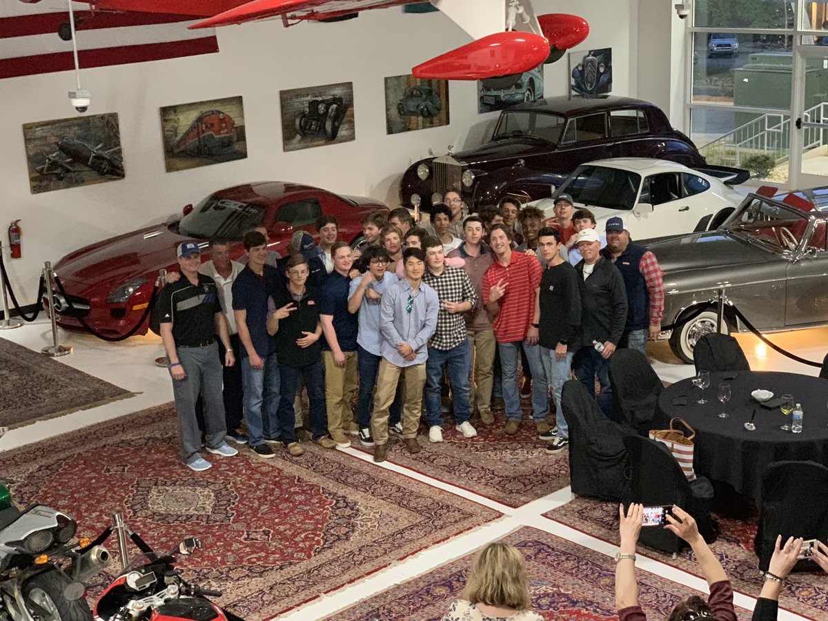 HvilleBaseball's tweet photo. A special evening for our players as 1995 #commandobaseball alum Benjamin Glover treated our boys to a fabulous dinner and rare glimpse at some of the finest cars in North Carolina at the Carolina Exotic Car Club! Thanks to Ben for a great evening! https://t.co/d7coCYqFgI