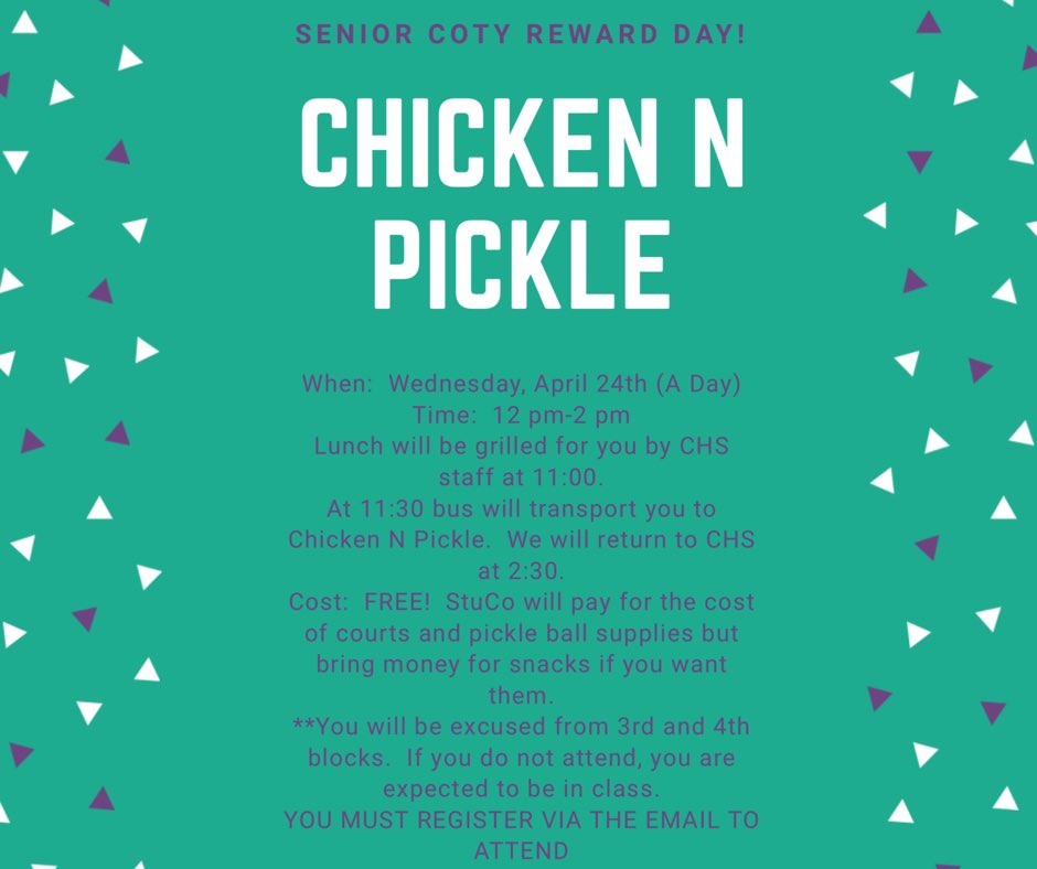 Senior COTY reward day!