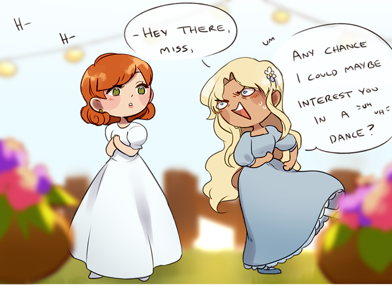 disaster lesbian Gets-Nervous-Asking-Her-Wife-To-Dance farmer amelie
#StardewValley