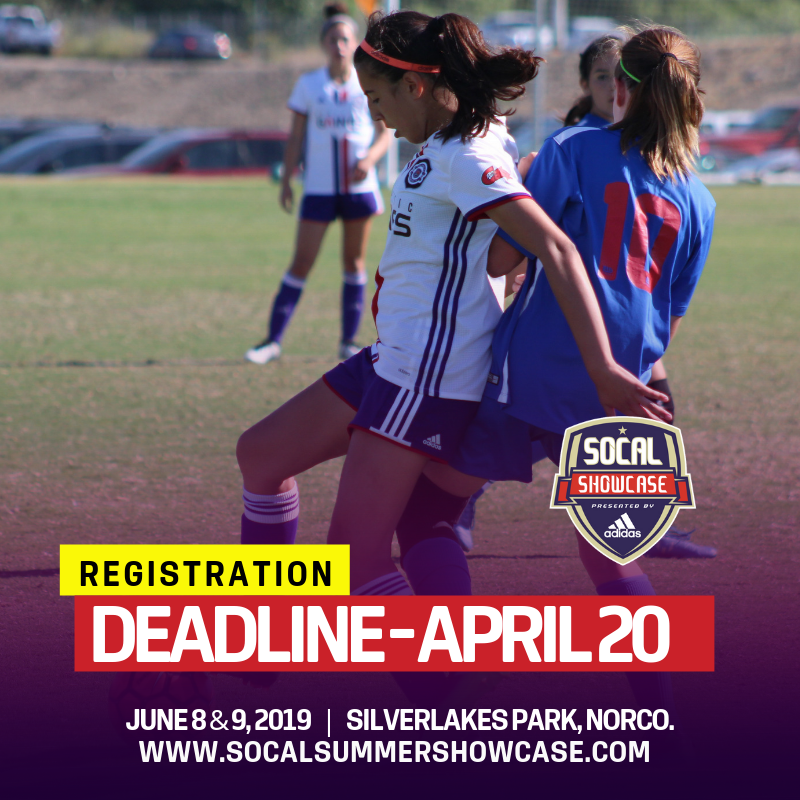 SocalshowcaseLA's tweet photo. Compete on the field in front of college coaches at the SoCal Summer Showcase at Silverlakes! June 8 &amp; 9, 2019. Register at https://t.co/JcheTxlg73 #SSS2019 #Compete #Commit #Nextlevelteams #OneLocation #NoConflicts #SamedayCheckIn #WorldClassFacility #BalancedBrackets https://t.co/v0PXxP5sAz