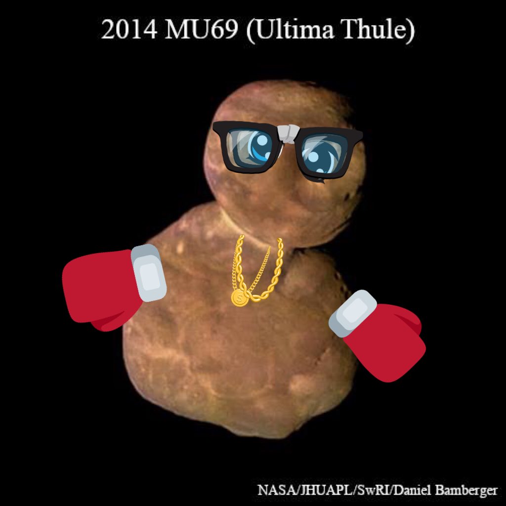 2014Mu69's tweet photo. @plutosgems @AlanStern @plutosgems  I can tell he feels he wants to be buff like me !!   #dontcha https://t.co/rg1EbHftZx