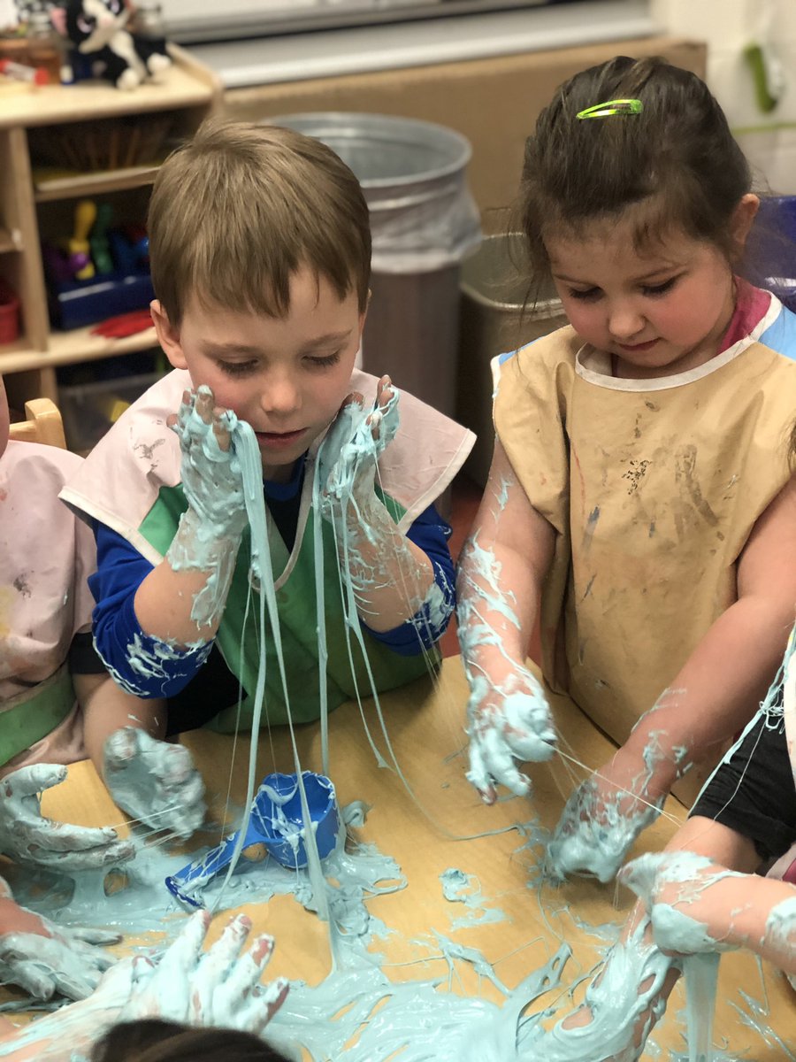 ForbesRenee's tweet photo. CURIOUSLY exploring slime @HRCE_NS @rossroadhrsb Pre-Primary Program today! Lots of discovery and building of neural pathways negotiating the feel and texture of slime. #stickyFUN #problemsolvers #CreativeThinking #playbasedlearning #nspreprimary #nsECE https://t.co/zEYWBq4x26