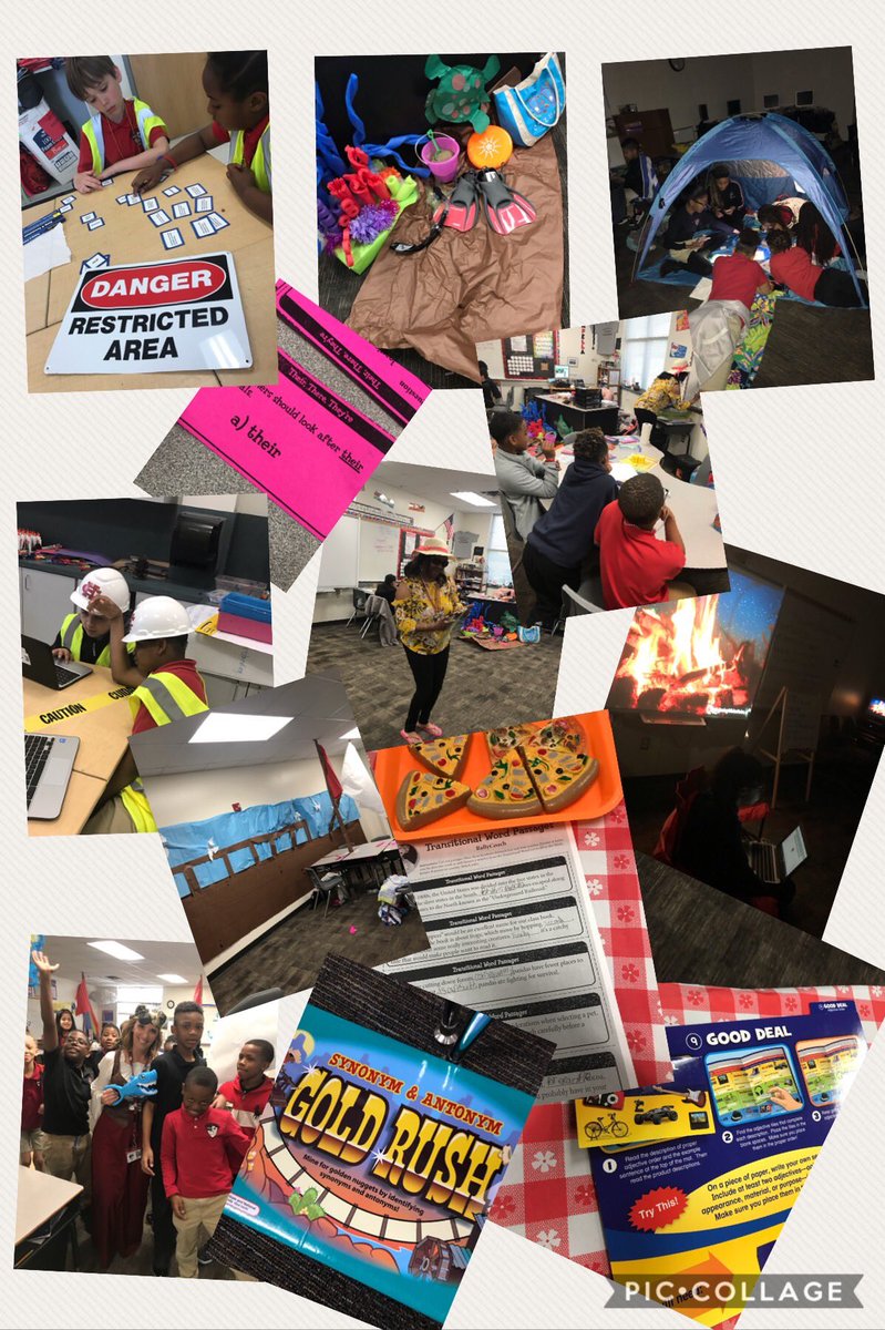 CHISDCP's tweet photo. 4th grade scholars saw WRITING CONVENTIONS all around us! They visited a campground, picnic, construction site, pirate ship &amp; beach to focus on Verb Tense Subj-Verb Agrmt, Transitional words, Etc! Data gathered will drive the next 48hrs! Way to go 4th Grade team!#EngagingReview https://t.co/nBJmKX7fht