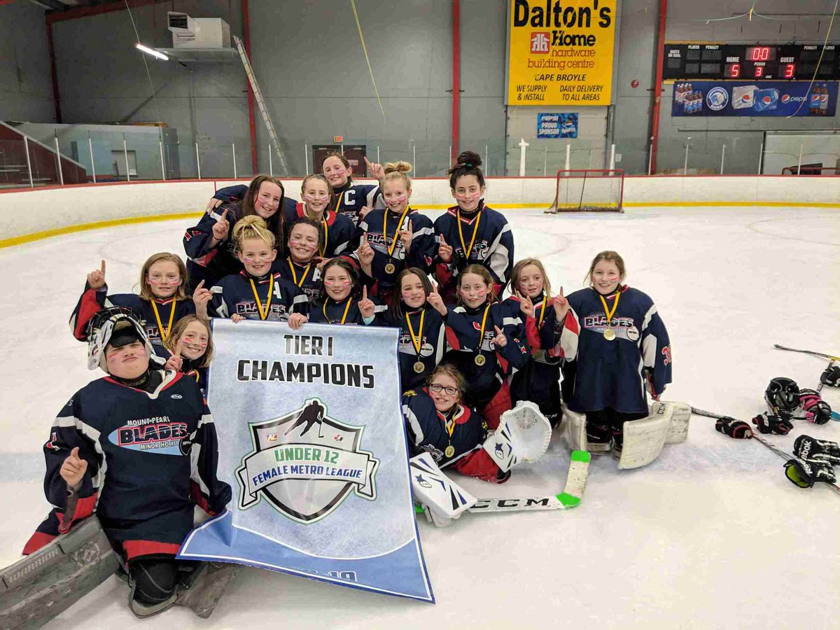Champions! MP Blades Female U12 repeat as Metro League Champs in final played this evening in Southern Shore, 5-3 vs NE Eagles. Congrats on a great season.