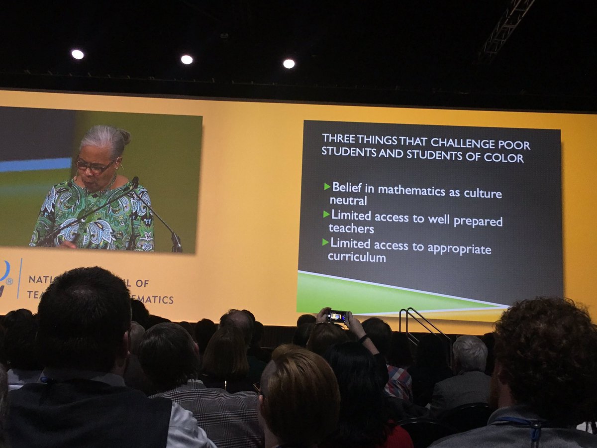 Enjoying Dr. Gloria Ladson Billings words of wisdom #nctmsd2019