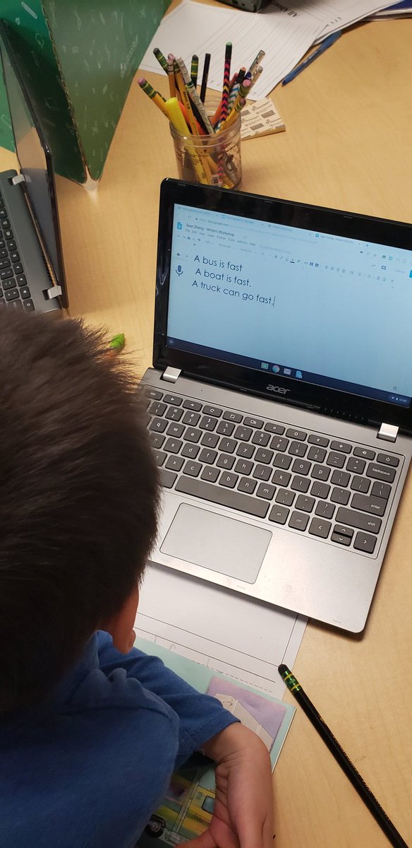 MrsFunaro's tweet photo. Some hard working authors learned how to use voice typing to write their "All About" books.  @MrsFunaro @SEM_Dalers https://t.co/4Qnihyr31p