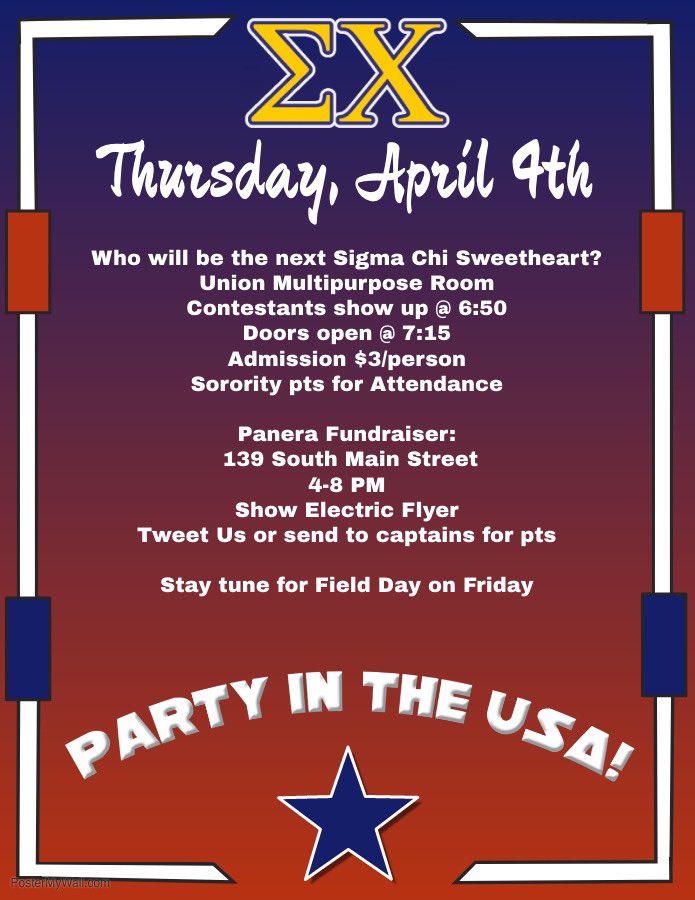 Who will be the next Sigma Chi Sweetheart?👀