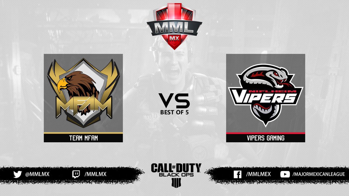MMLmx's tweet photo. Partida pendiente entre los equipos de @ClanMFAM vs @NFLH_ViperS 
En vivo por: https://t.co/JEM2HOCnk9 https://t.co/AGVuru3cdz