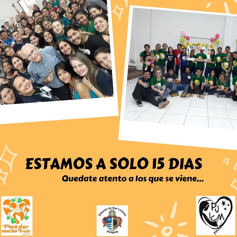 Pjinmaculadapy's tweet photo. "Pon atención a lo que te rodea y descubre a Dios"
🔸️🔸️PASCUA JOVEN 2019.🔸️🔸️
📆Del 18 al 20 de Abril 
📌💒 Organiza: PJ-ICM POSTA
🕛 Faltan 15 dias 🥁🎸📖🙏👉🍇🍒🍓🍊
¡PREPÁRATE!🙌🙏👀
#vivelapascua2019🤗
#PJICMPOSTA💪🏻😍
#PARADARMUCHOFRUTO💛 https://t.co/Plc2BRDG0m