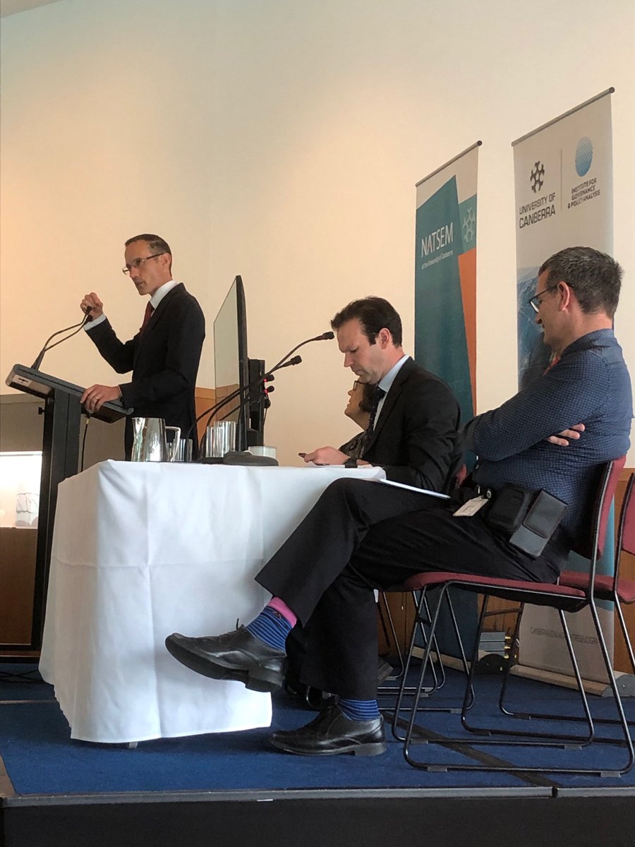 robtanton's tweet photo. Andrew Lee, Matt Canavan, Michelle Grattan, Jane Halton and Peter Martin at NATSEMs budget lunch - a lunch of budget tragics! https://t.co/9o4wryrqLE