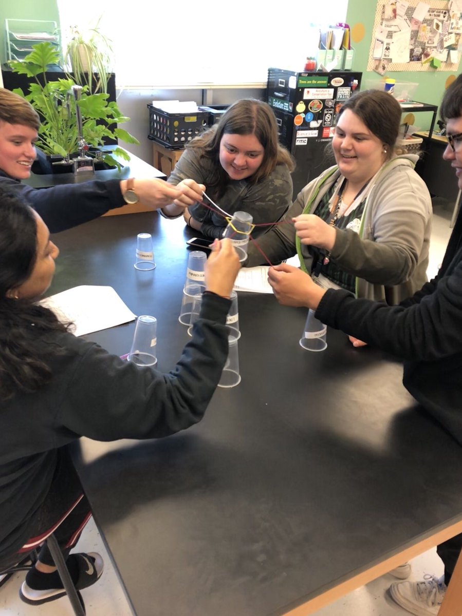 rousescience's tweet photo. Cup stacking with energy pyramids #RCHSScience2019 #RCHSAPBio https://t.co/qwZzJEQk2m