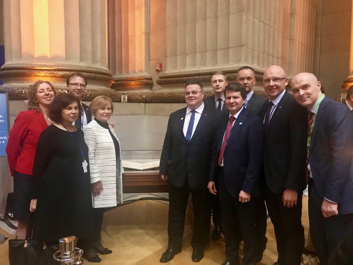 In 1949, when the original #WashingtonTreaty was signed, Lithuania was occupied by Soviet Union. Today Lithuania is a member of the family of nations that respect int’l  law & individual freedoms. Thankful for all those you made possible that LT delegation celebrated #NATO70
