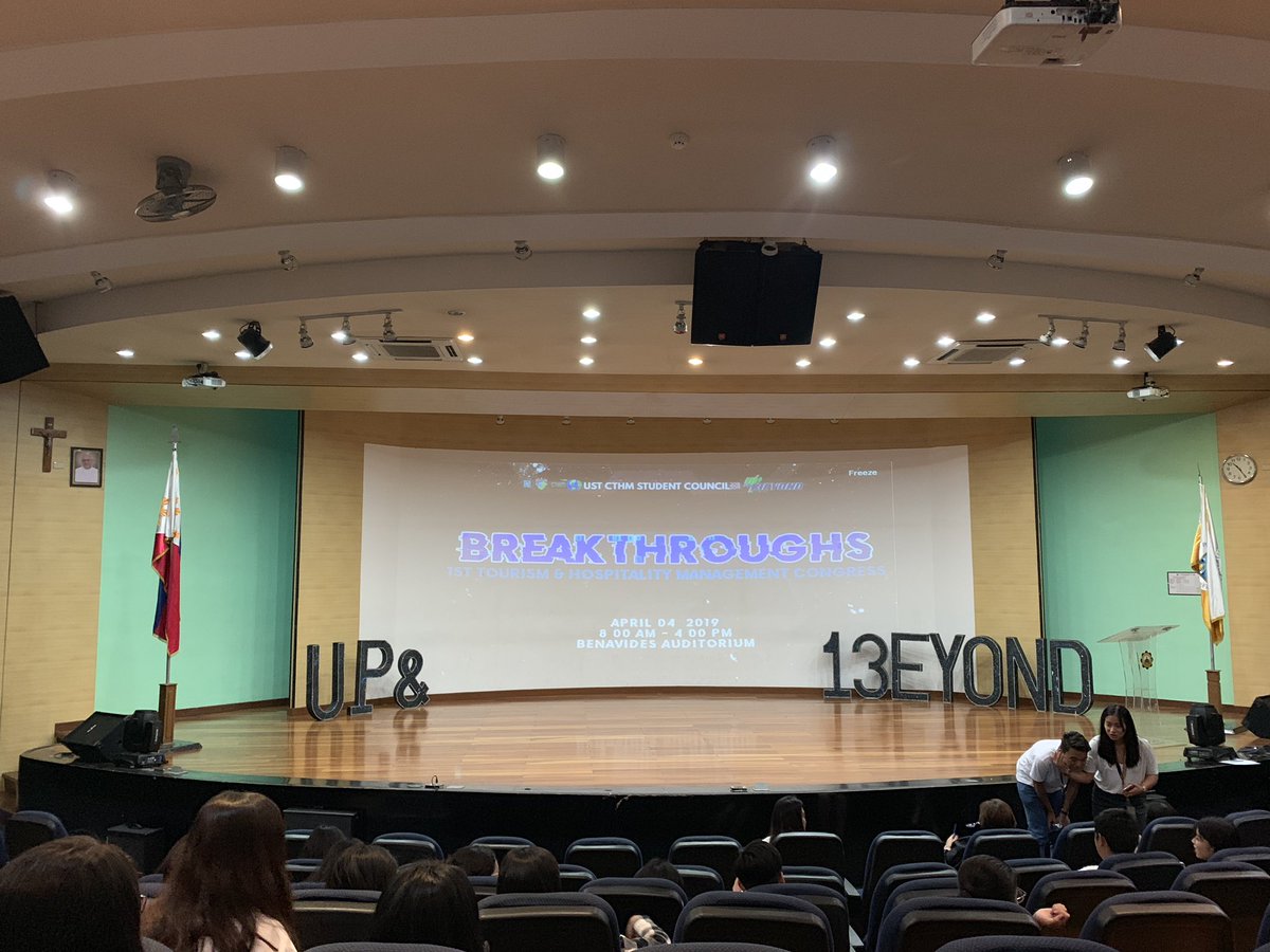 USTCTHMSC's tweet photo. Please proceed to the Benavides Auditorium for the 1st Tourism and Hospitality Congress!
We encourage to please attend the said event to start the process of transcending excellence towards global competence!
See you there CTHM! ππ
#CTHMUpand13eyond #CTHMCollegeWeek19 https://t.co/t1uTpr14B3