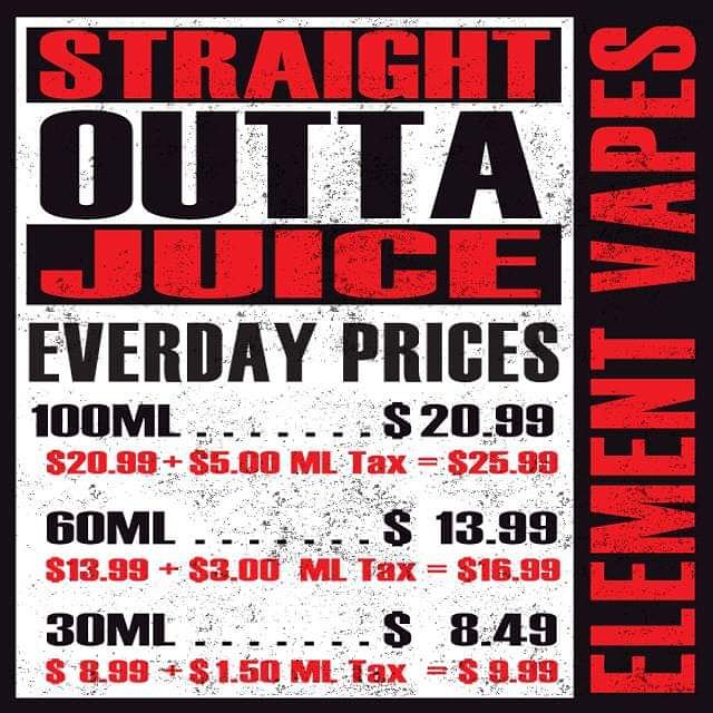 elementvapes's tweet image. Straight out of juice Sale at Element Vapes Wichita Kansas #westWichita #igwichita #wichitakansas #WSU #wichita #shocker #wichitaks #shoplocalict #ict #madeinict #derbyks #maketheswitch #elementvapes