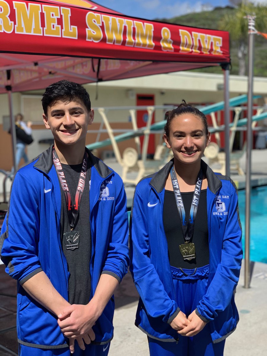 EthanMEstrada's tweet photo. @TorreyAthletics Lauren and I both medaled over the break for the @LJCDS Swim and Dive team.   She was the girls dive champion, and I came in 2nd for the boys at the Mount Carmel Invitational. https://t.co/s2vZsPK5qs