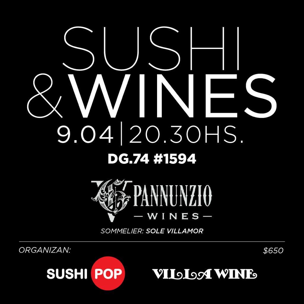 ➡️No te lo pierdaaas!!!
📍Próximo martes
<a href="/SushiPopARG/">SushiPop</a> &amp; #VillaWine 
Nos unimos para traerte está propuesta...

#SUSHIWINES 

El mejor #Sushi con los mejores vinos de la bodega <a href="/PannunzioWines/">@PannunzioWines</a> 
Día: 09/04
Valor: $650
Lugar: Sushi Pop #LaPlata 
Hora: 20:30 hs